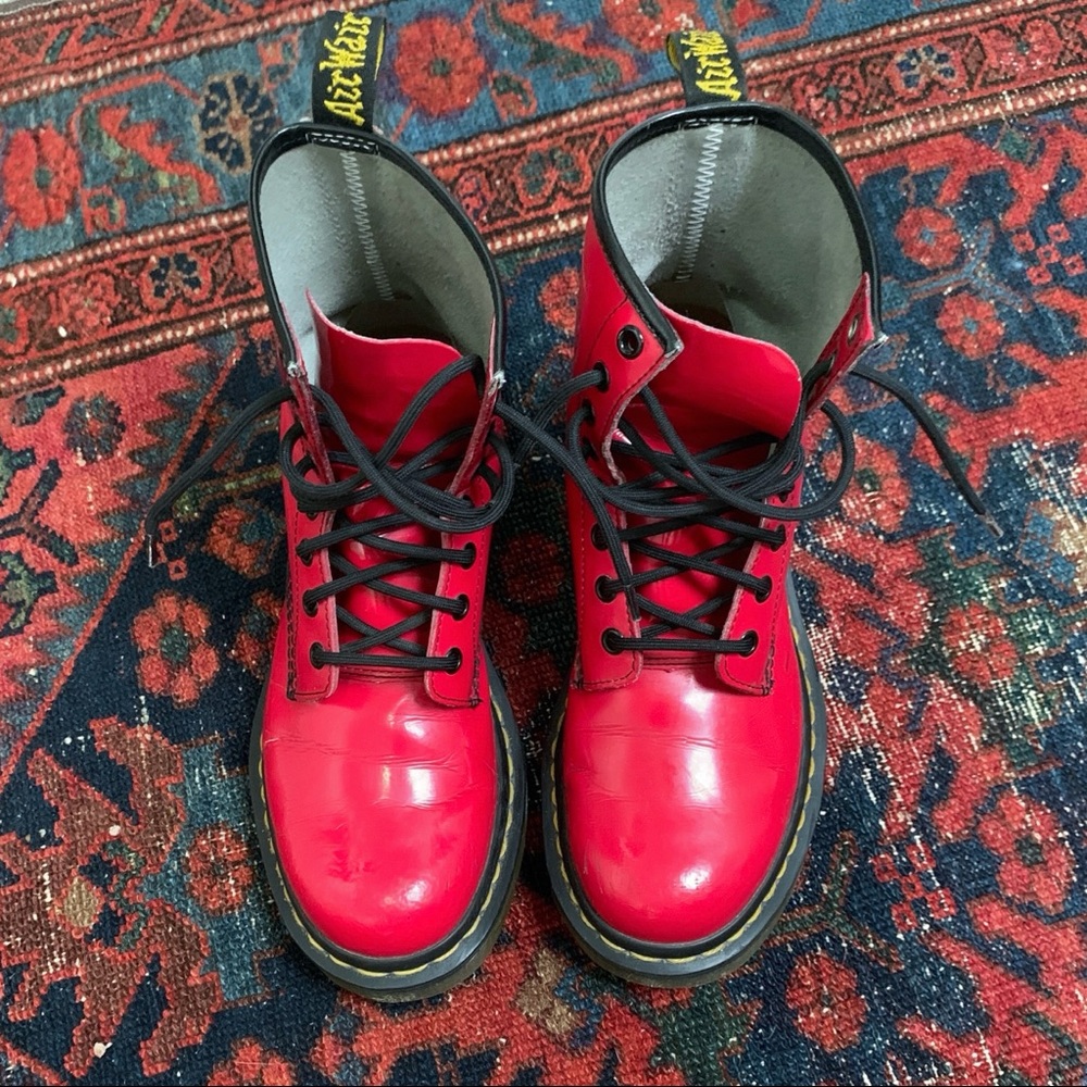 COPY - Dr. Martens 1460 Bright Red Lamper Patent Leather